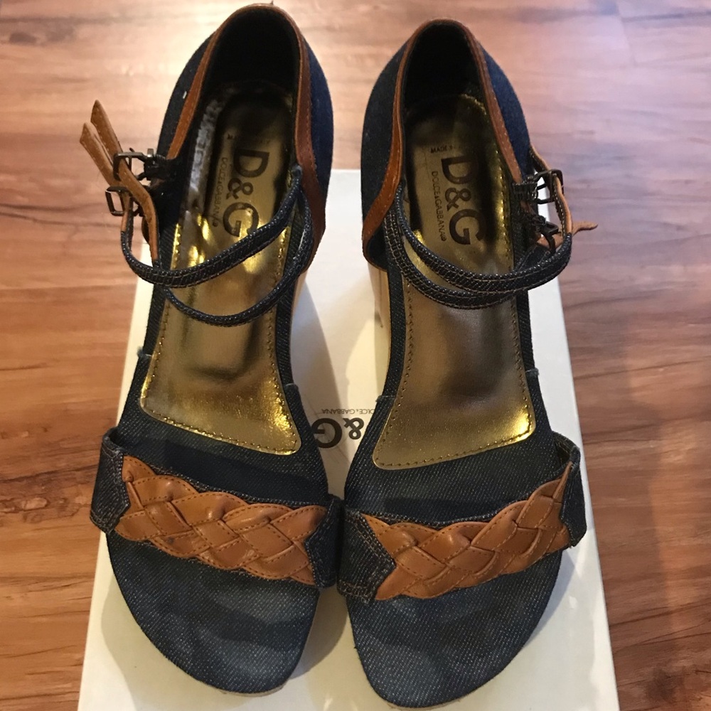D&G denim wedges